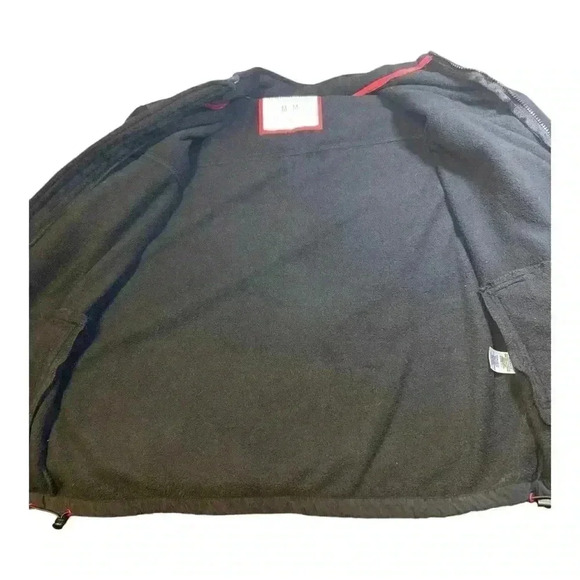 Aeropostale Jacket Adult Medium Black Full Zip Fleece Logo Casual Mens - Picture 3 of 8